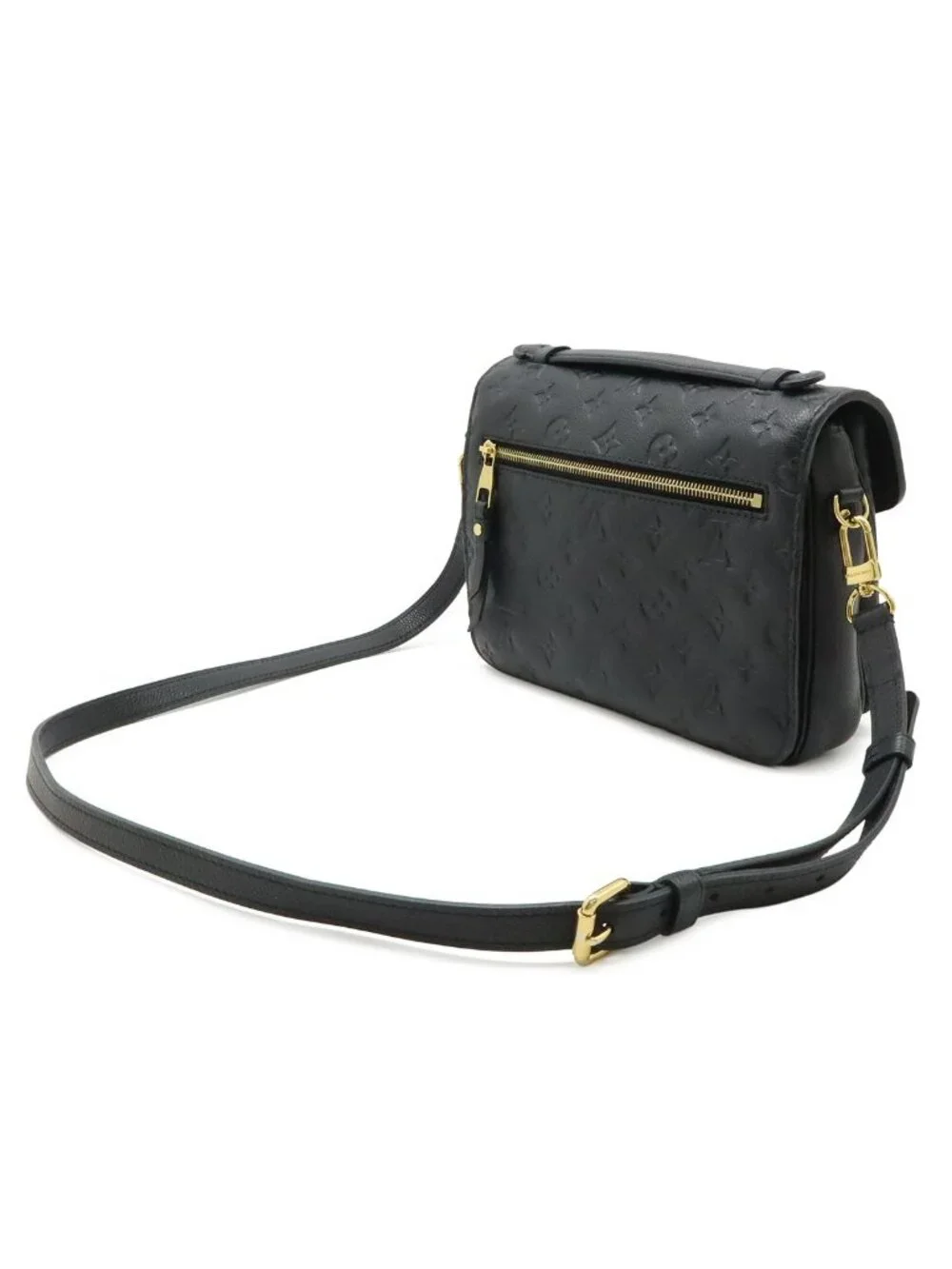 Louis Vuitton Monogram Empreinte Pochette Metis MM Handbag Clutch 2-Way Noir